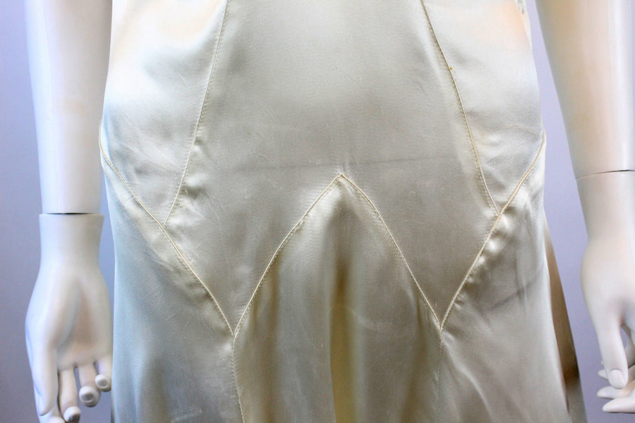 1920s 1930s LIQUID SATIN wedding dress xs small | new spring summer