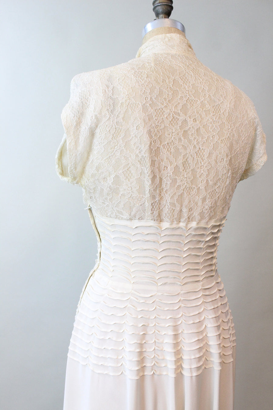 1940s LACE RAYON wedding dress small | new spring summer