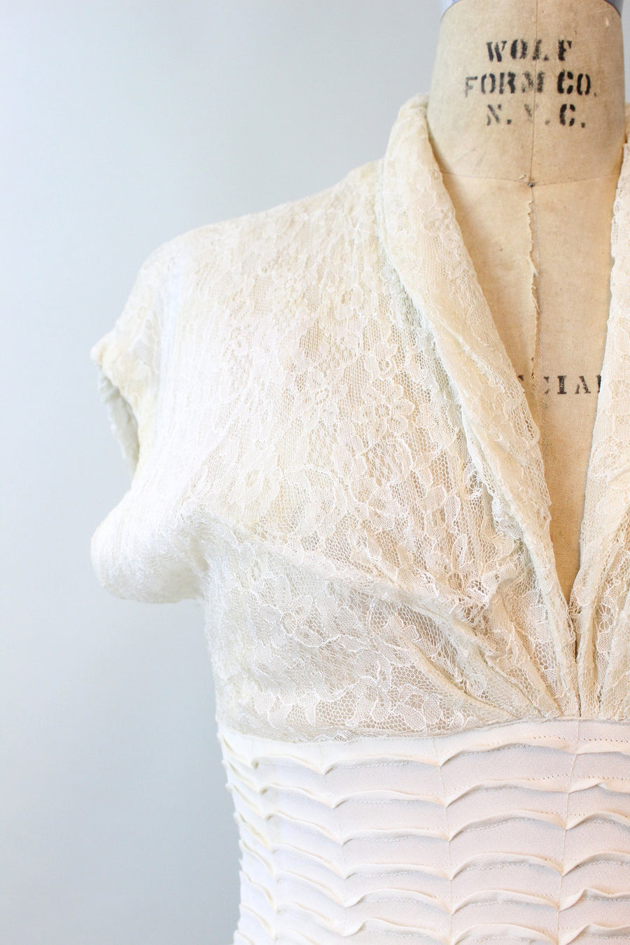 1940s LACE RAYON wedding dress small | new spring summer