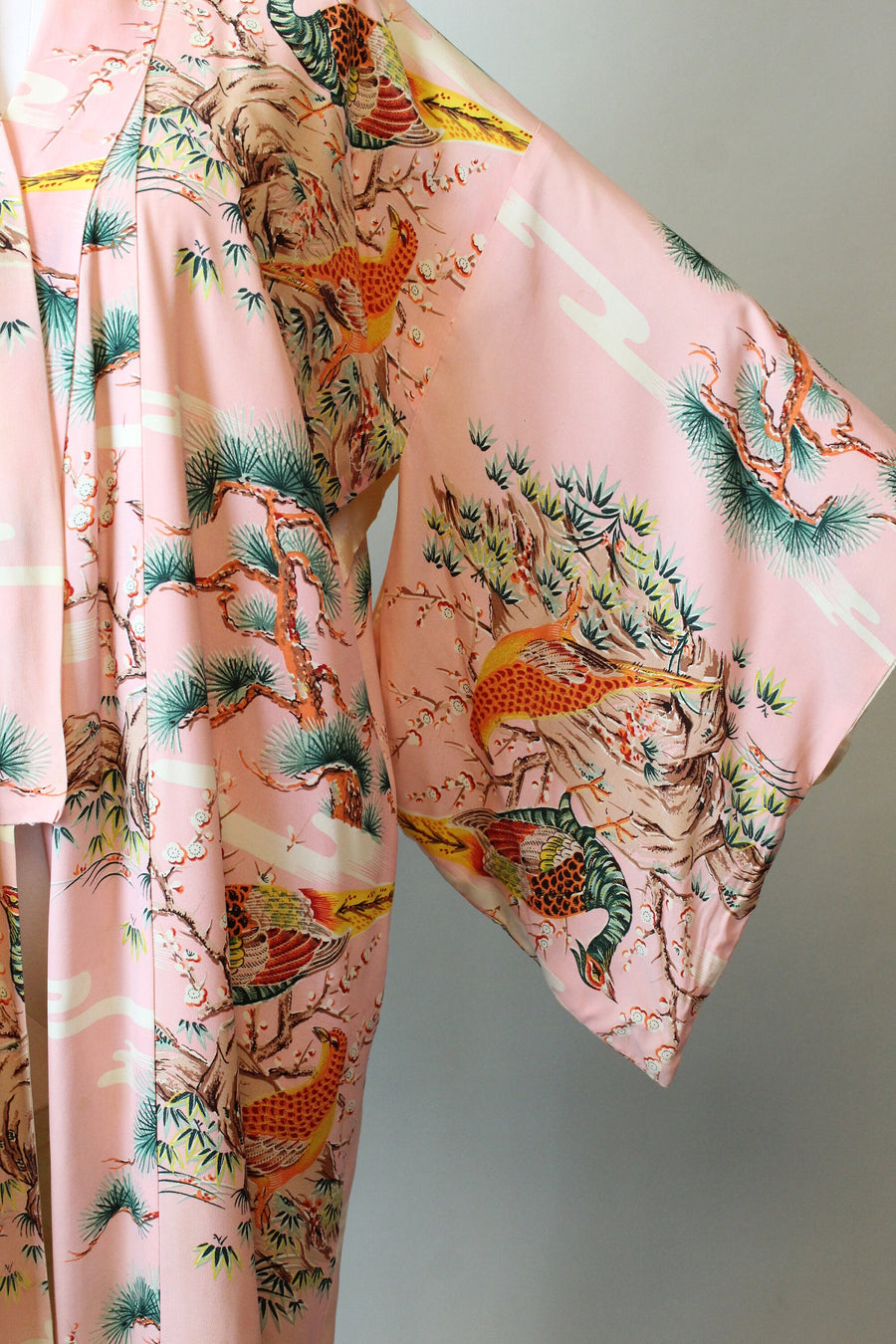 1940s KIMONO pheasant CACTUS print all sizes | new spring summer