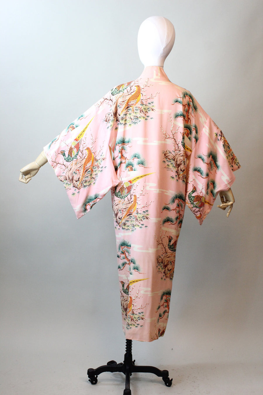 1940s KIMONO pheasant CACTUS print all sizes | new spring summer