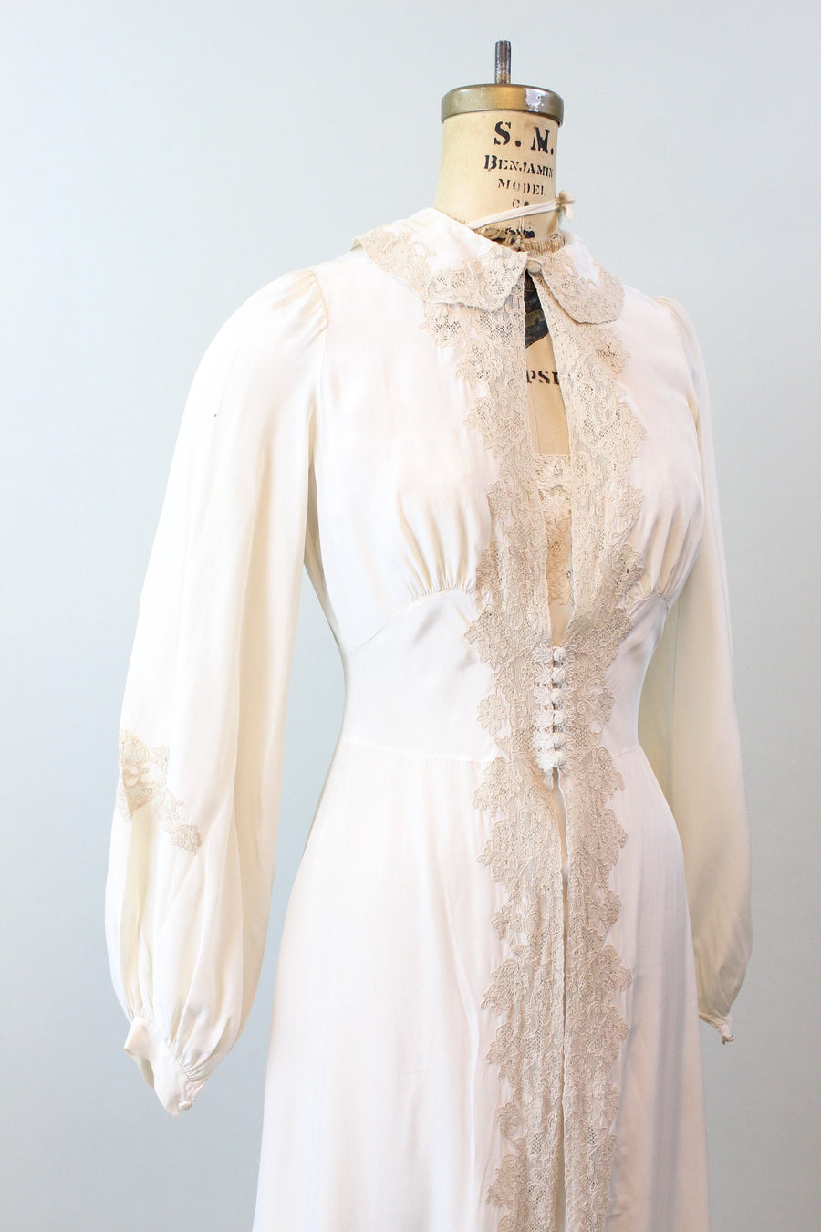 1930s PEIGNOIR set nightgown and robe small medium | new spring summer