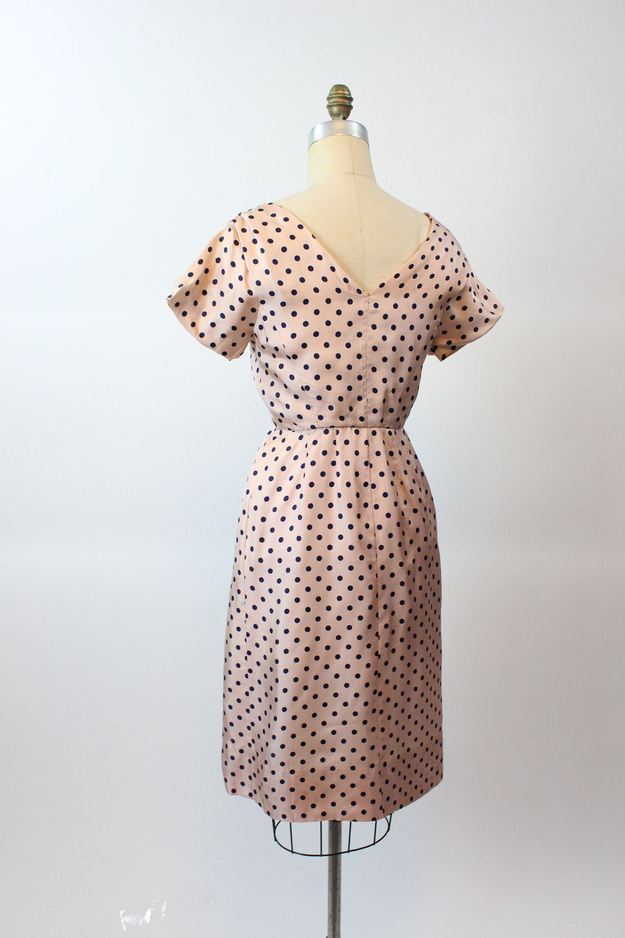 1950s JACQUES FATH silk polka dot dress xs | new spring summer