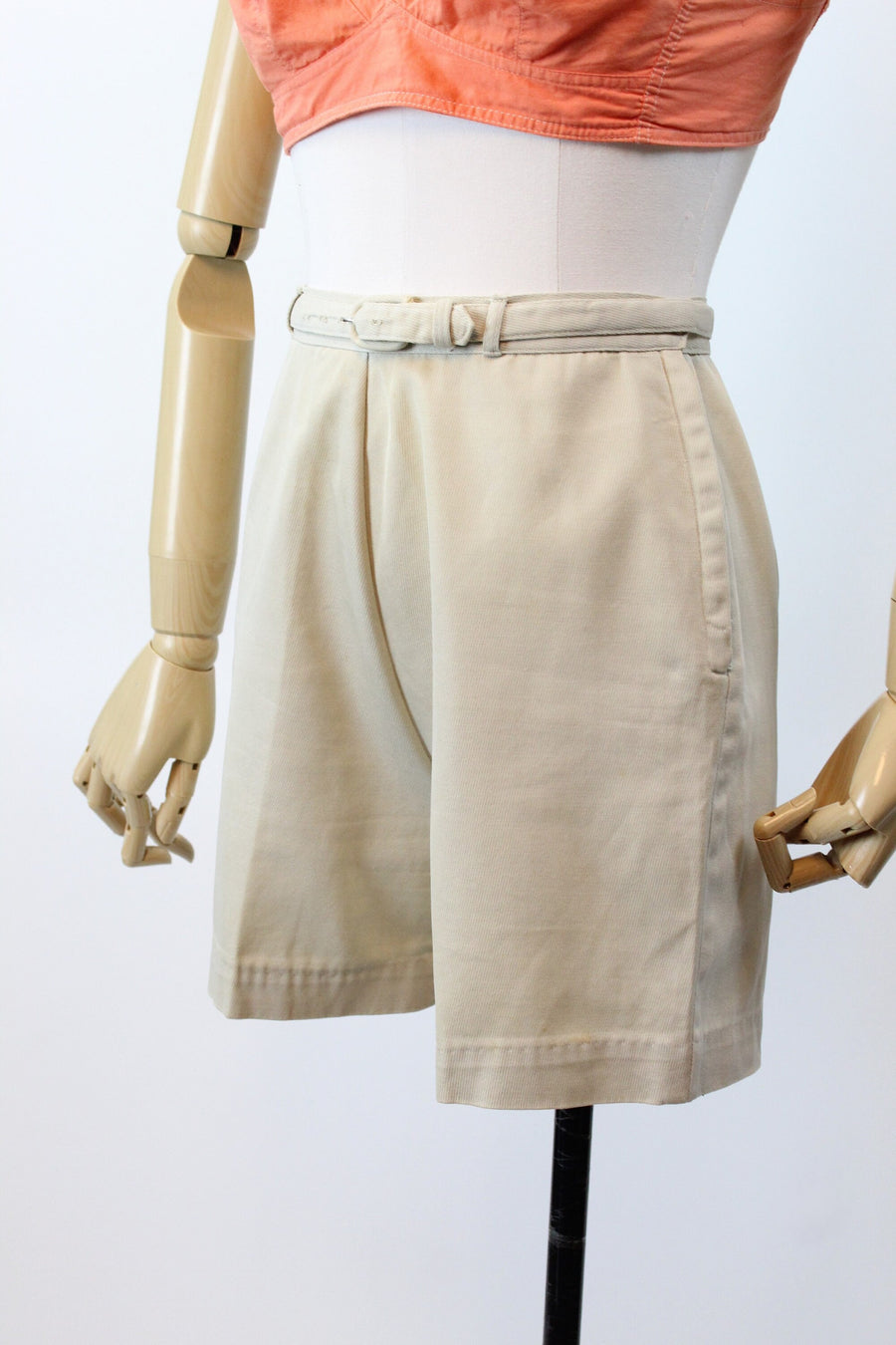 1950s cotton BELTED shorts xs | new spring summer