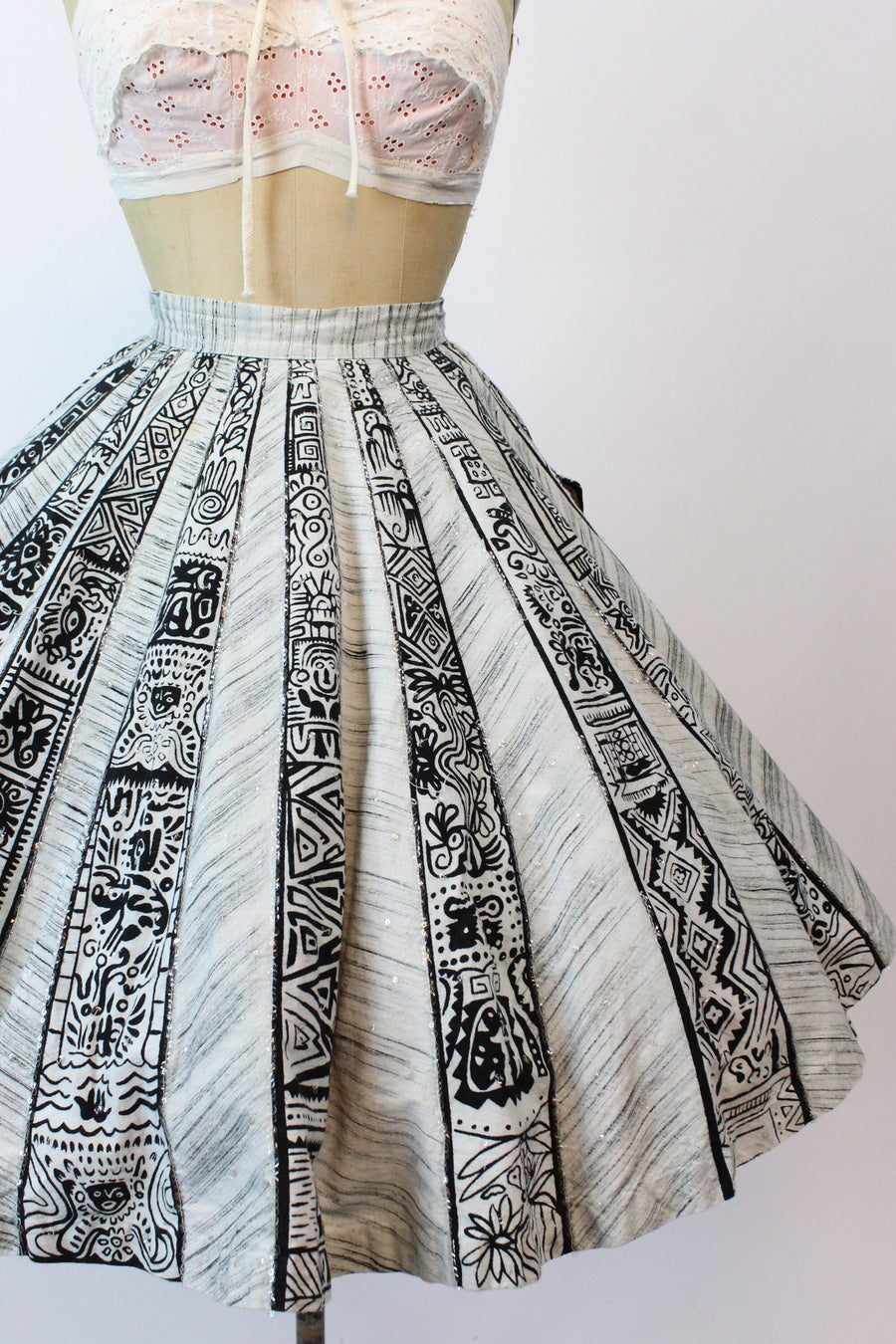 1950s mexican CIRCLE SEQUIN skirt xs | new spring summer