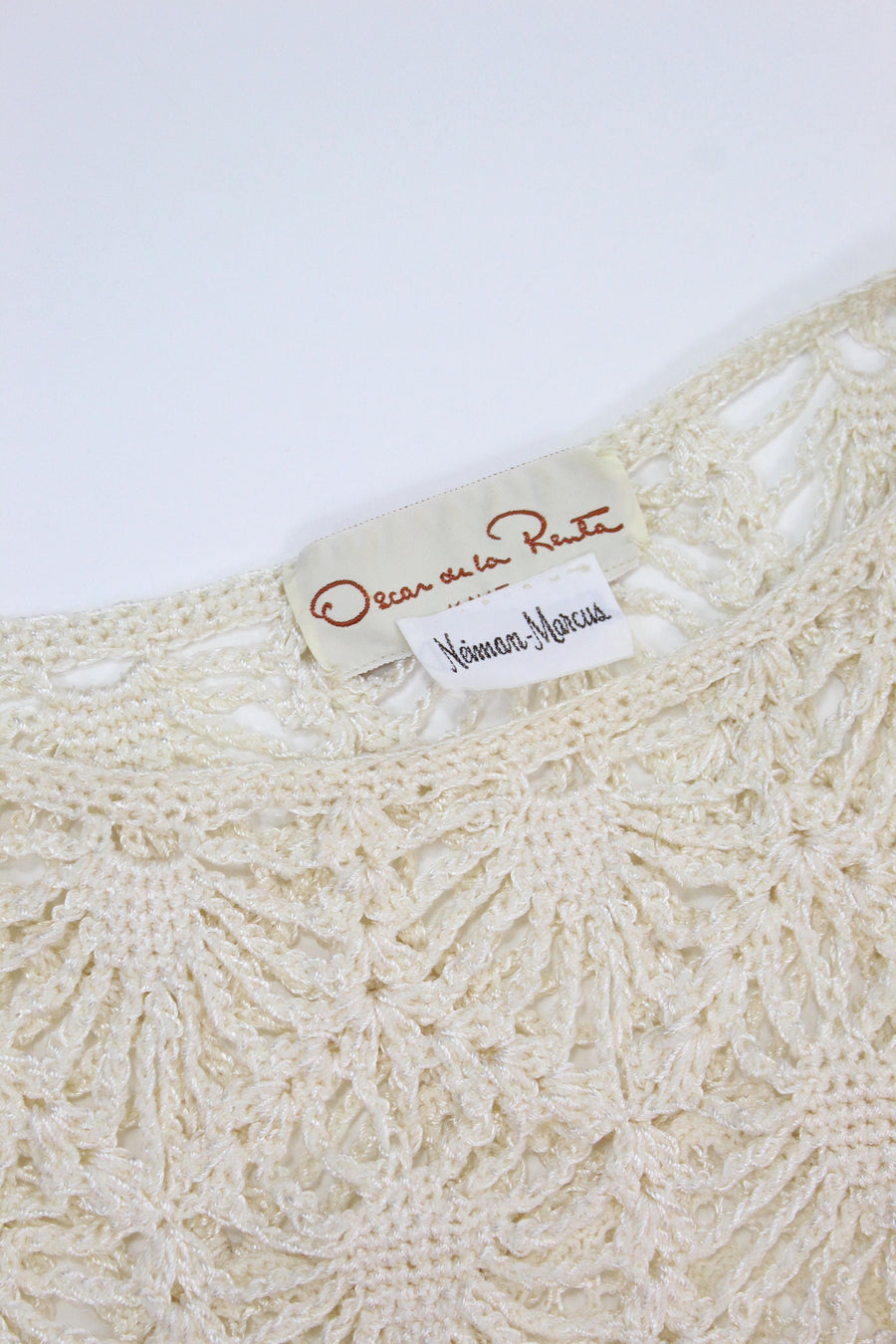 1970s OSCAR de la RENTA knit crochet dress small medium | new spring summer