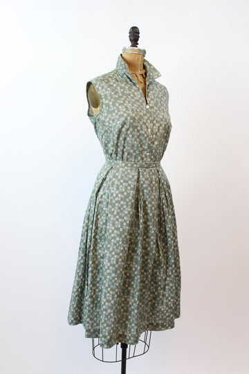 1950s ROSE PRINT novelty skirt and top SET medium | new spring summer
