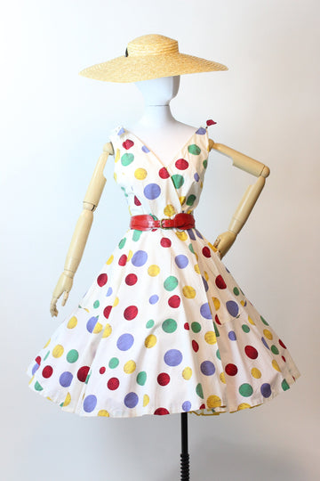 1950s KERRYBROOKE cotton sun dress medium | new spring summer