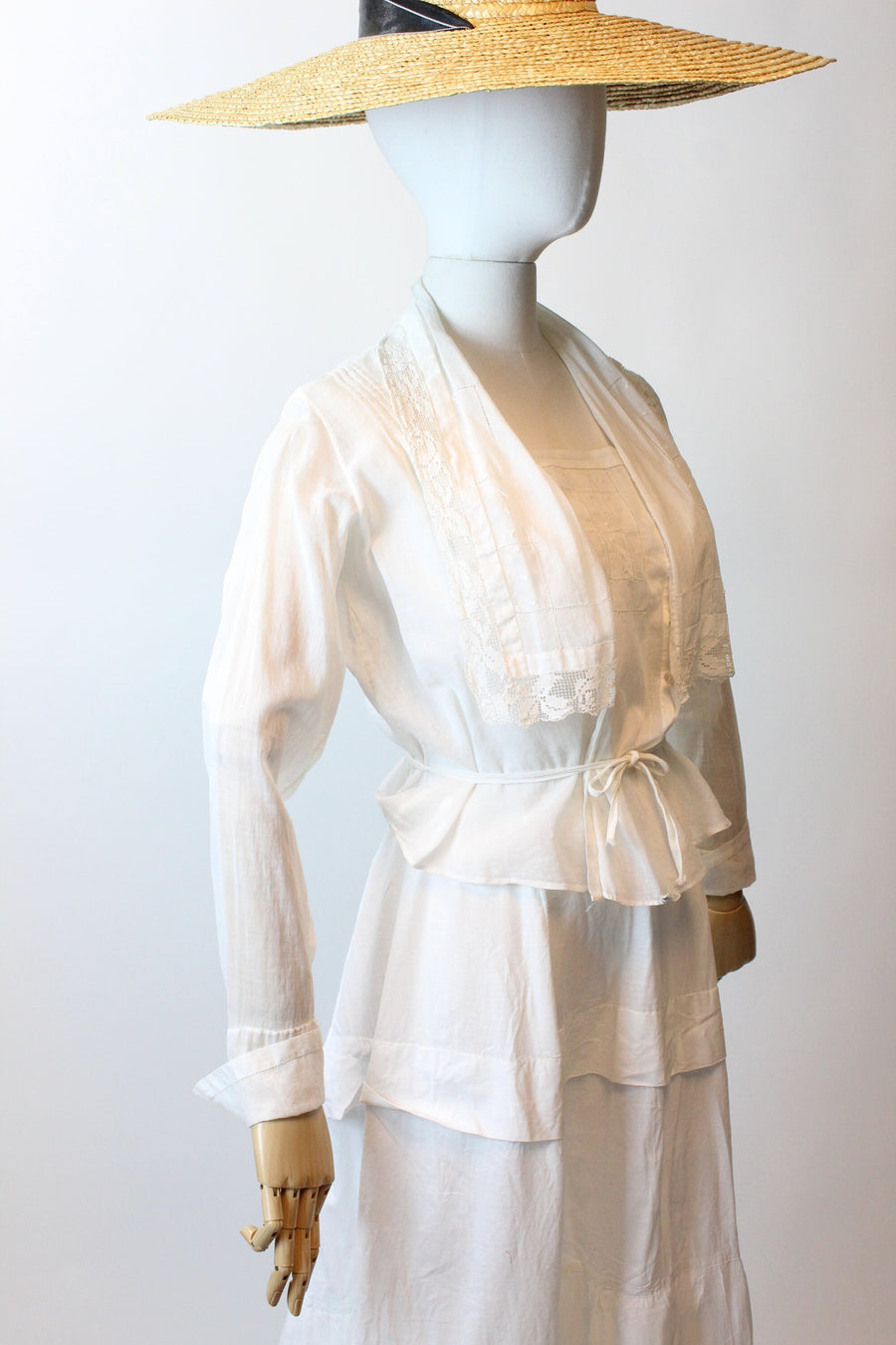 ANTIQUE 1910 cotton lace blouse small | new spring summer