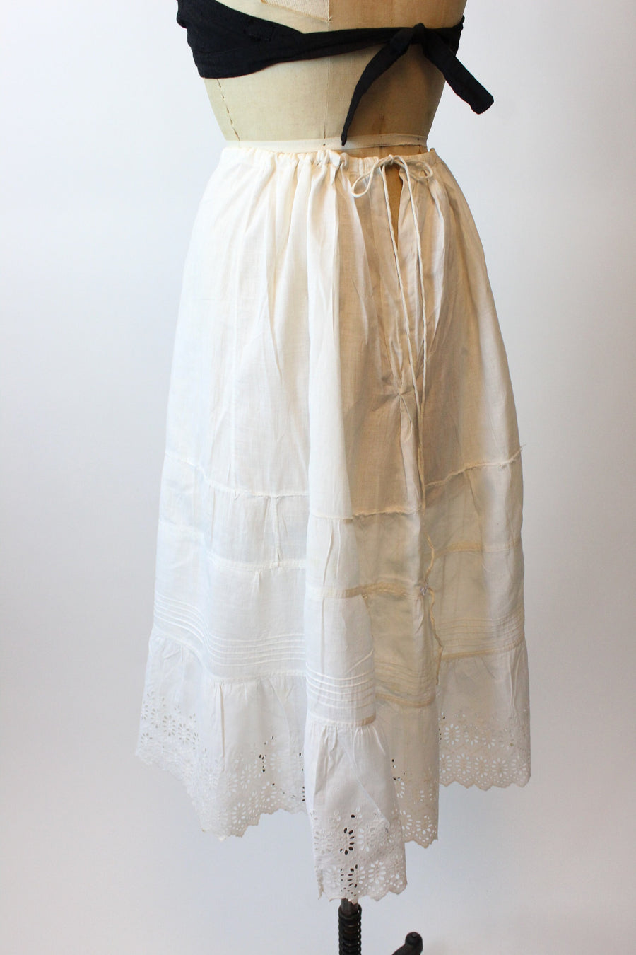 ANTIQUE 1910 EYELET cotton skirt all sizes | new spring summer