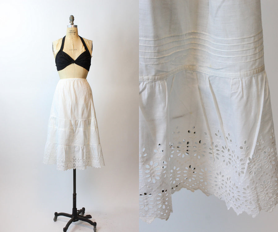 ANTIQUE 1910 EYELET cotton skirt all sizes | new spring summer