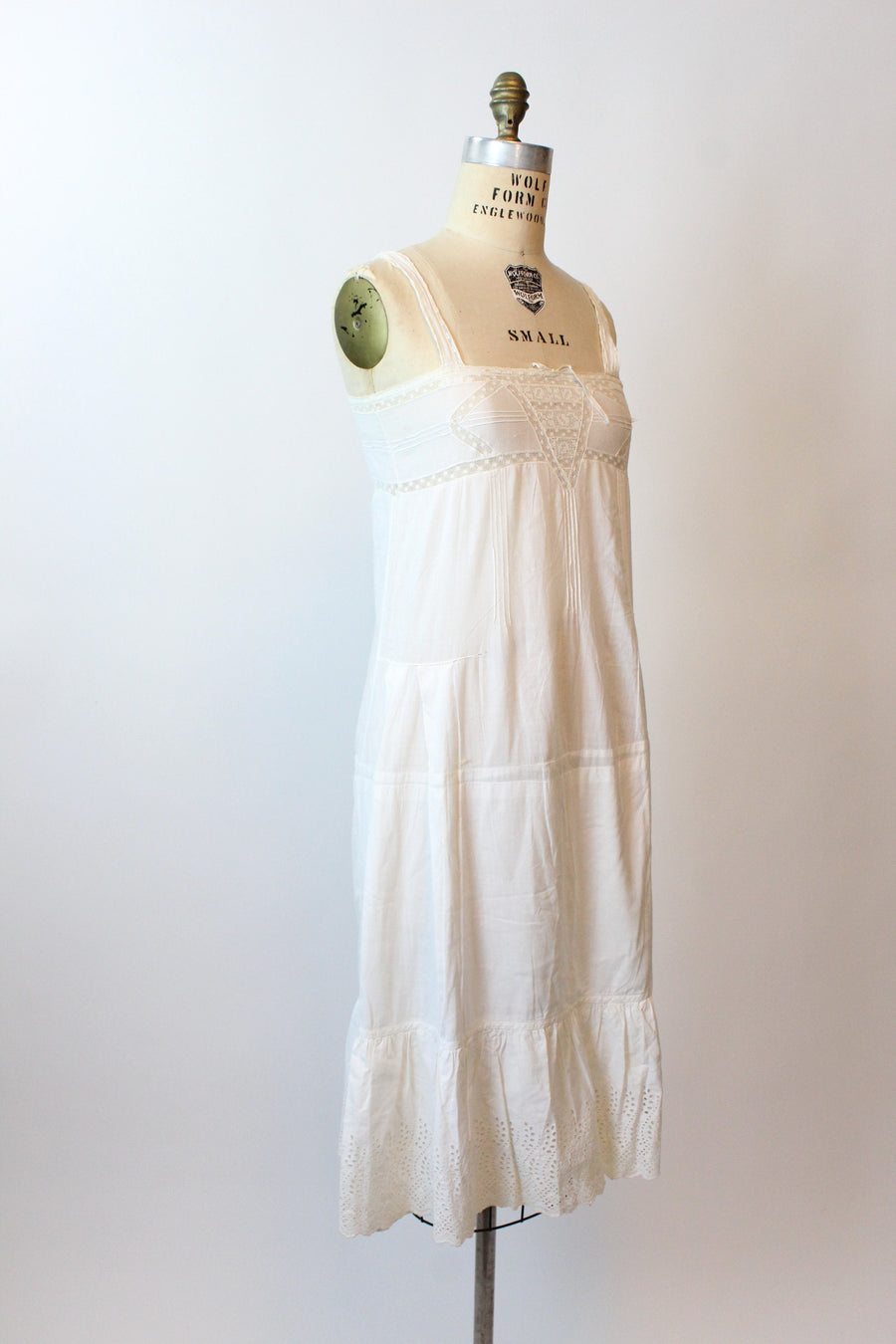 1910 EDWARDIAN cotton lingerie dress xs small | new spring summer