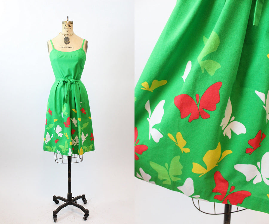 1960s LIBERTY HOUSE Malia cotton butterfly dress xs | new spring summer