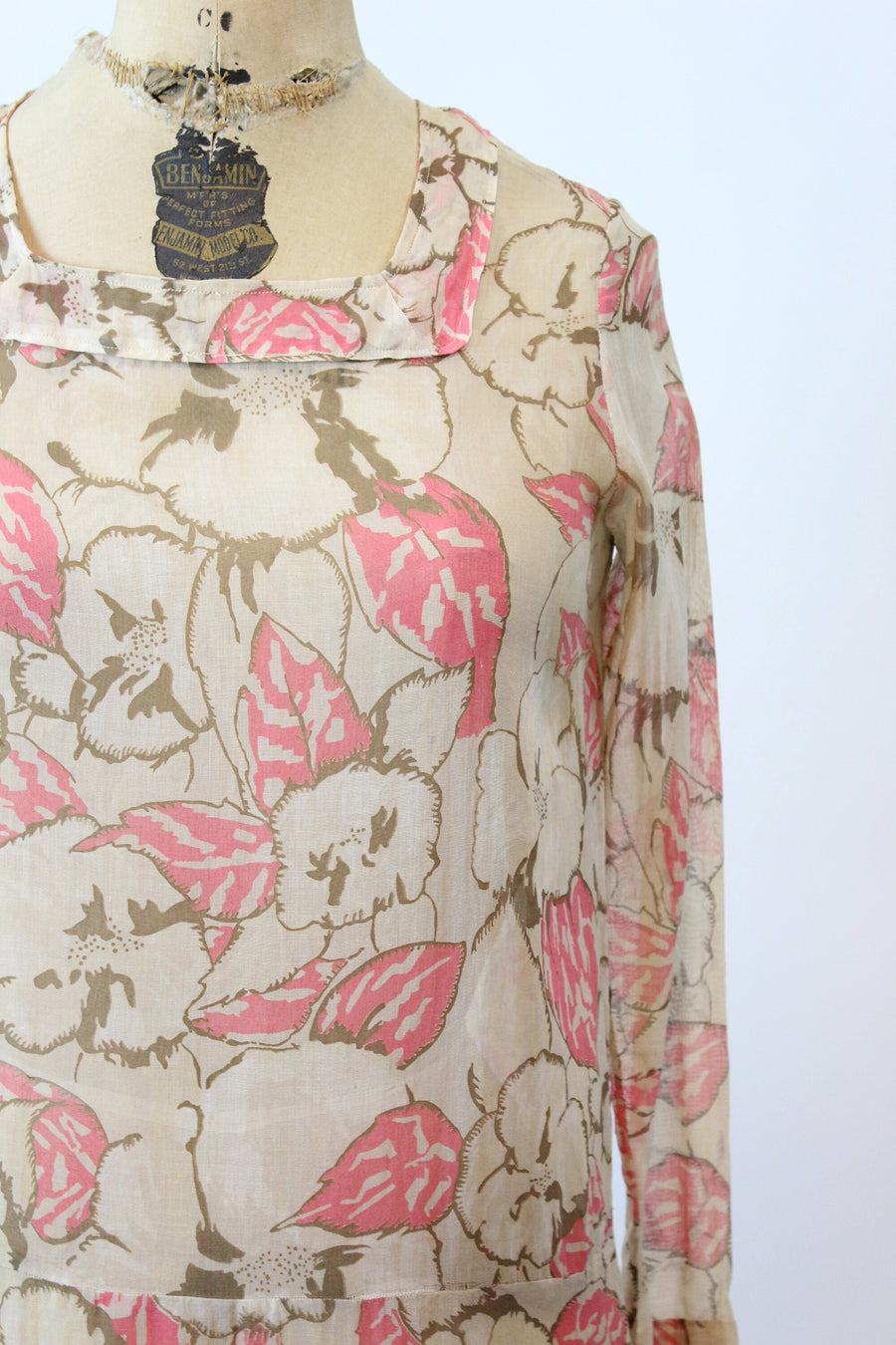 1920s COTTON voile floral dress xs | new spring summer