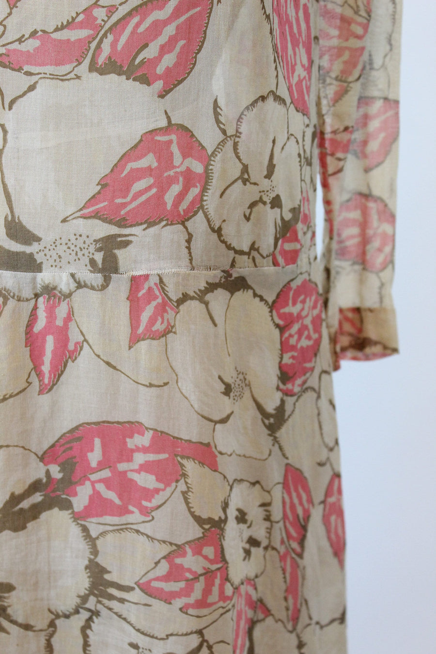 1920s COTTON voile floral dress xs | new spring summer