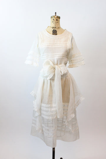 EDWARDIAN 1920s organdy dress small | new spring summer