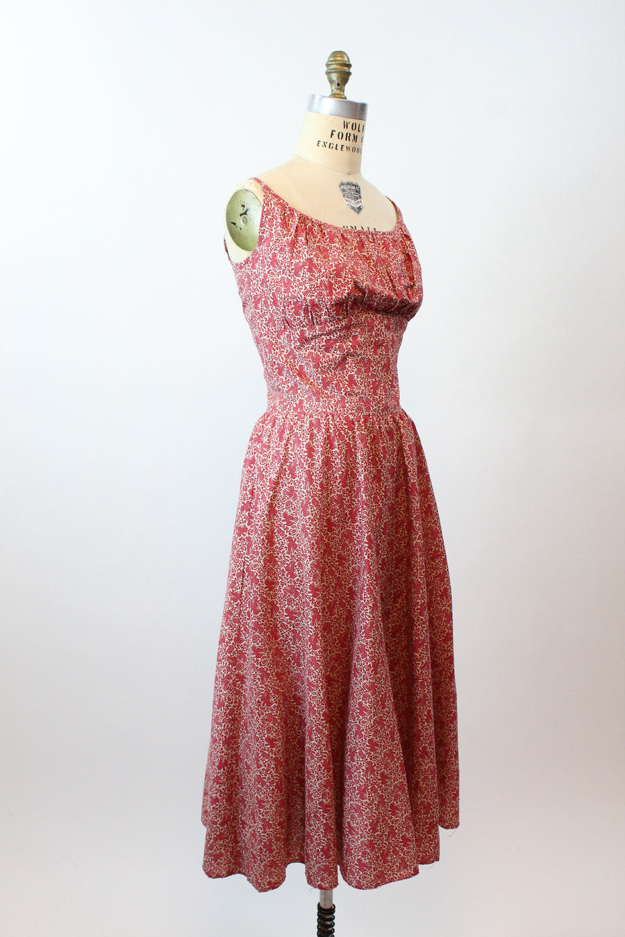 1950s BIRD novelty print PEASANT dress small | new spring summer