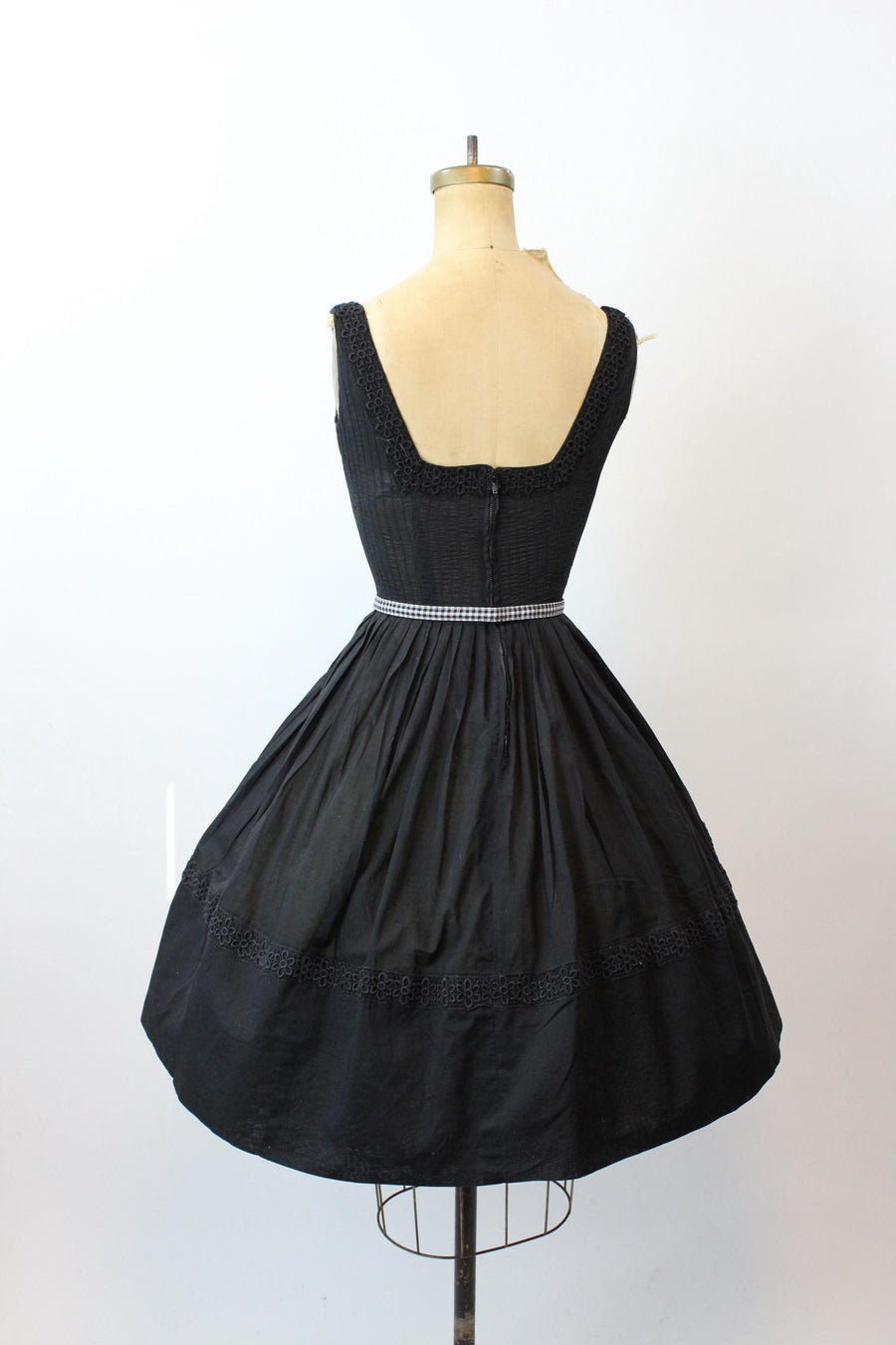 1950s JERRY GILDEN eyelet cotton dress xs | new fall winter