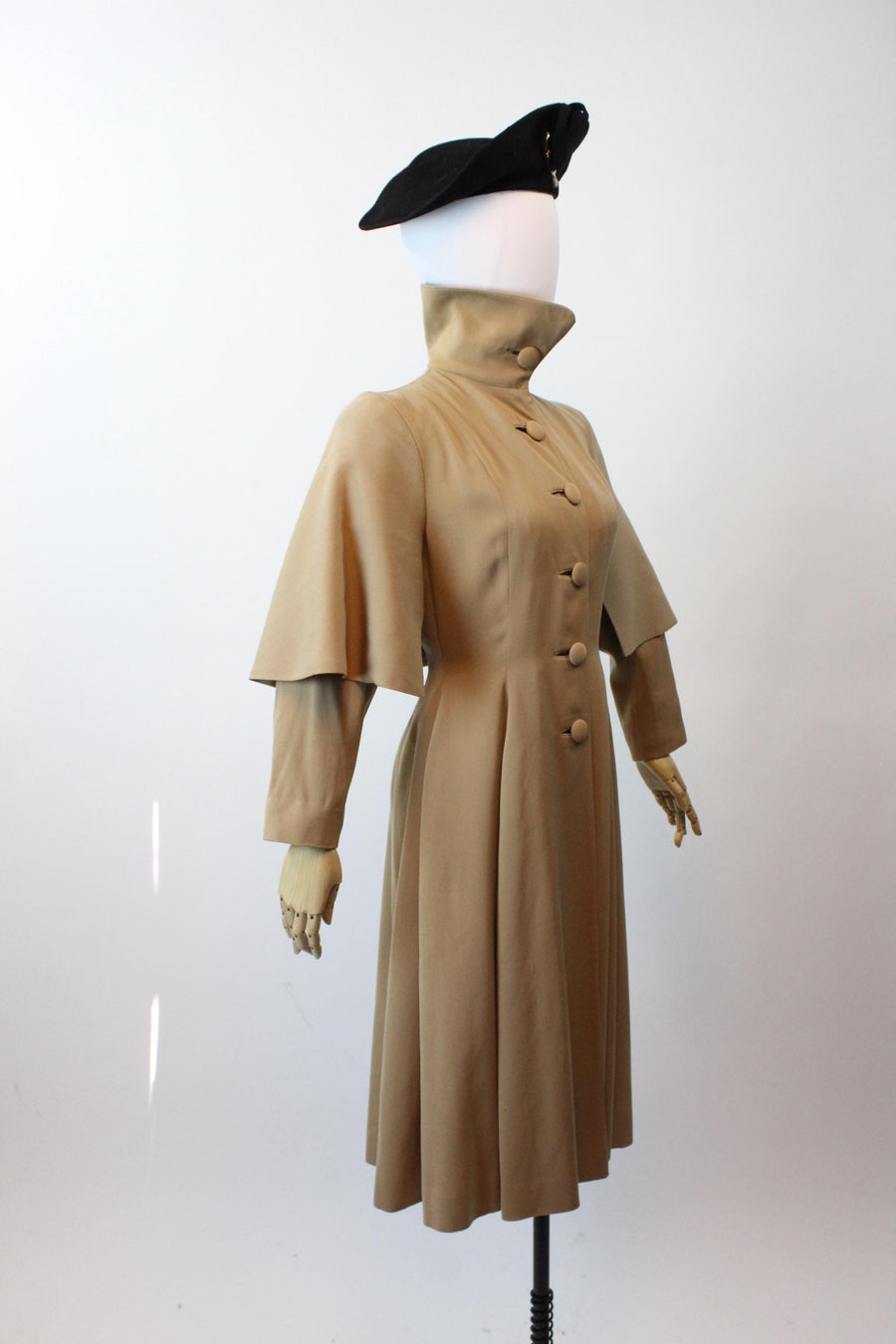 1940s 1948 documented LILLI ANN PRINCESS cape gabardine coat xs | new fall winter