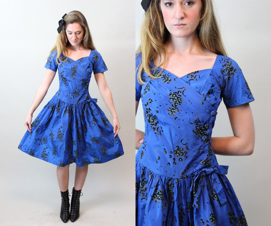 1950s BIJOU original dropwaist dress xs | new fall winter