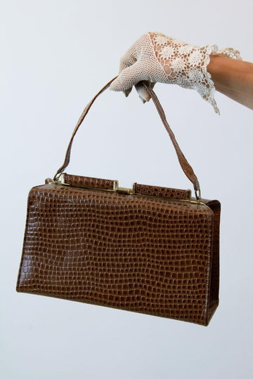 1950s LIZARD BOX handbag purse | new fall winter