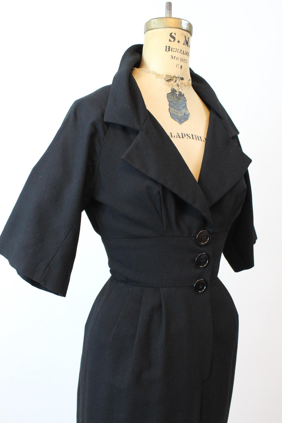 1950s JUNIOR ACCENT wool wiggle dress xs | new fall winter