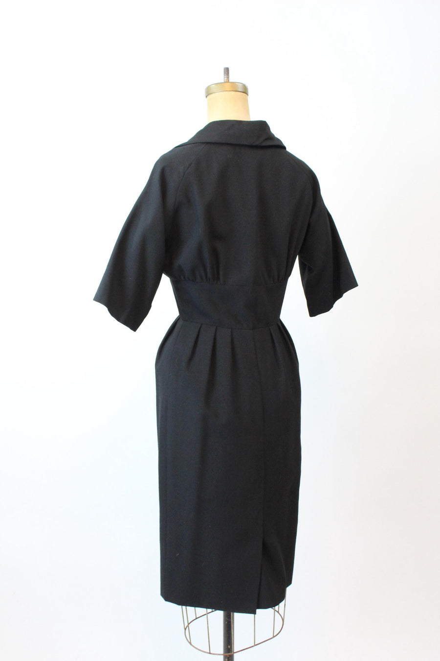 1950s JUNIOR ACCENT wool wiggle dress xs | new fall winter