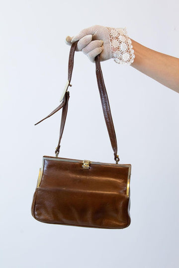 1940s POINTED ARCH leather handbag | new fall winter