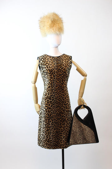 1960s STRUCTURED trapezoid leopard handbag PURSE | new fall winter