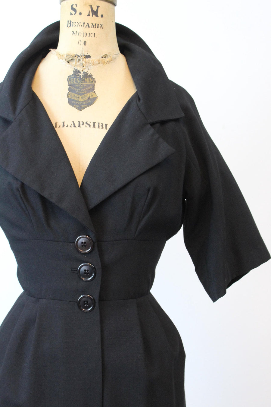 1950s JUNIOR ACCENT wool wiggle dress xs | new fall winter