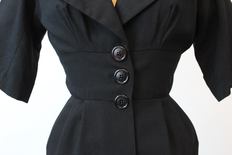 1950s JUNIOR ACCENT wool wiggle dress xs | new fall winter