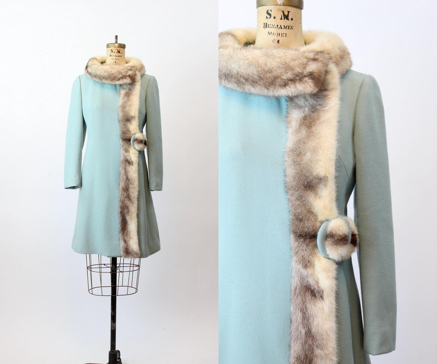 1960s CARLISLE COUTURE mink wool coat small | new fall winter