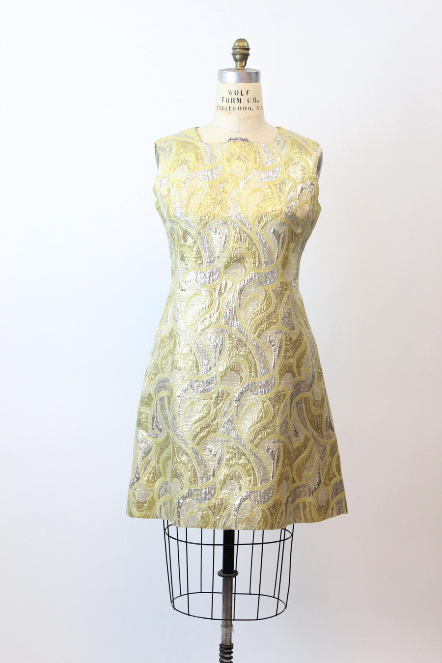 1960s GOLD brocade cocktail dress and COAT medium | new fall winter