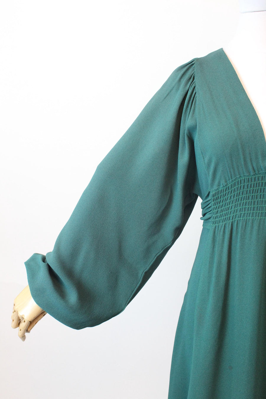 1970s 1971 OSSIE CLARK balloon sleeves maxi dress small medium | new fall winter