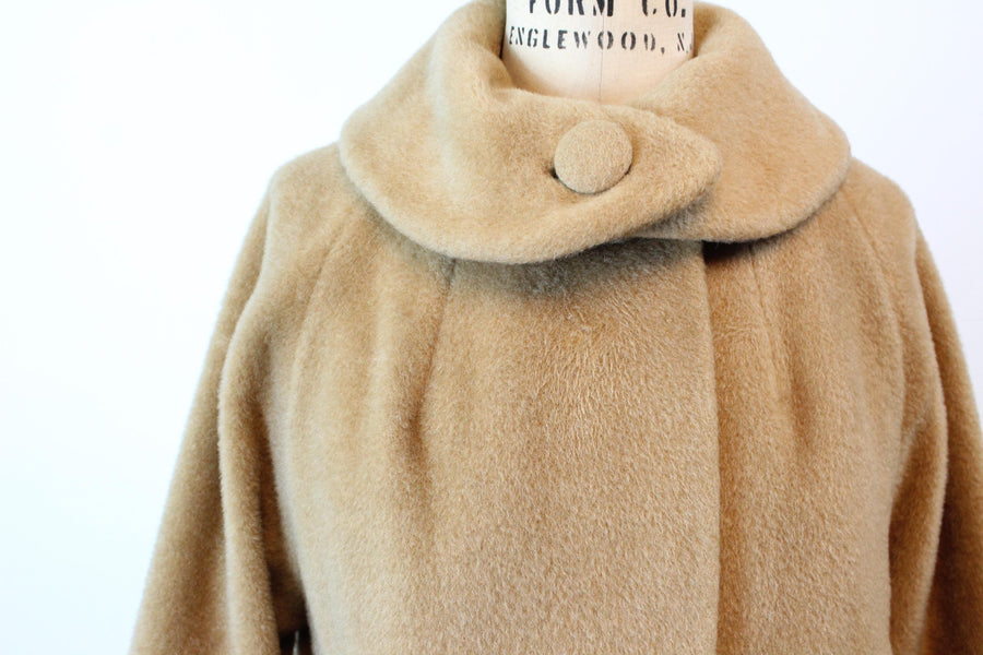 1960s LILLI ANN PETITE camel mohair coat | new fall winter