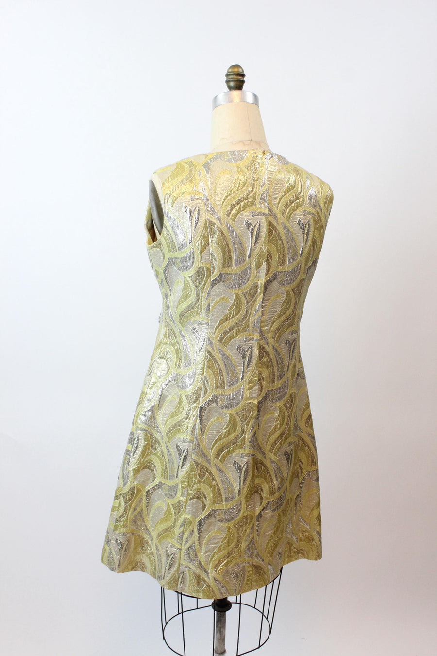 1960s GOLD brocade cocktail dress and COAT medium | new fall winter