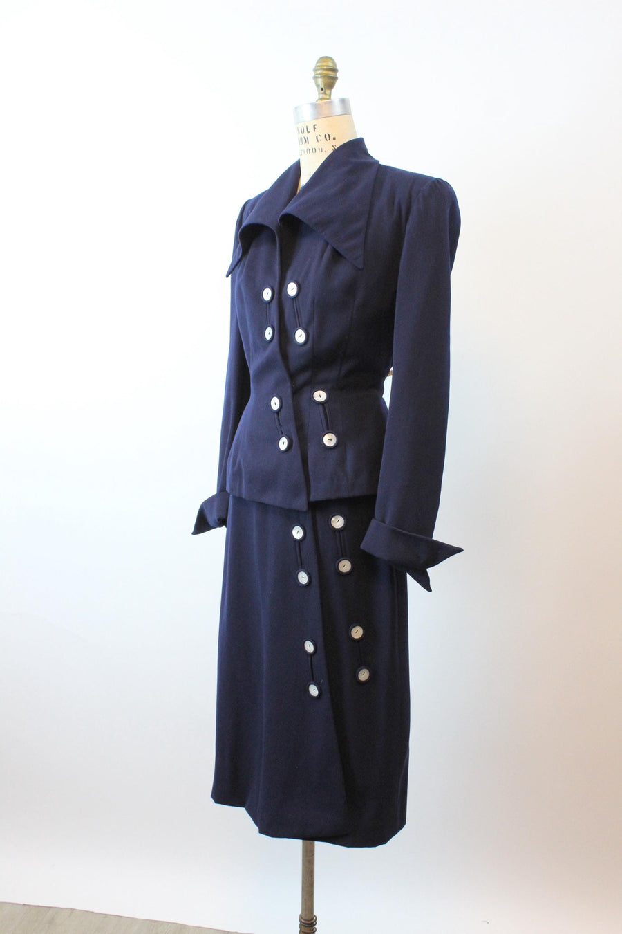 1950s 1951 documented LILLI ANN navy SUIT small medium | new fall winter