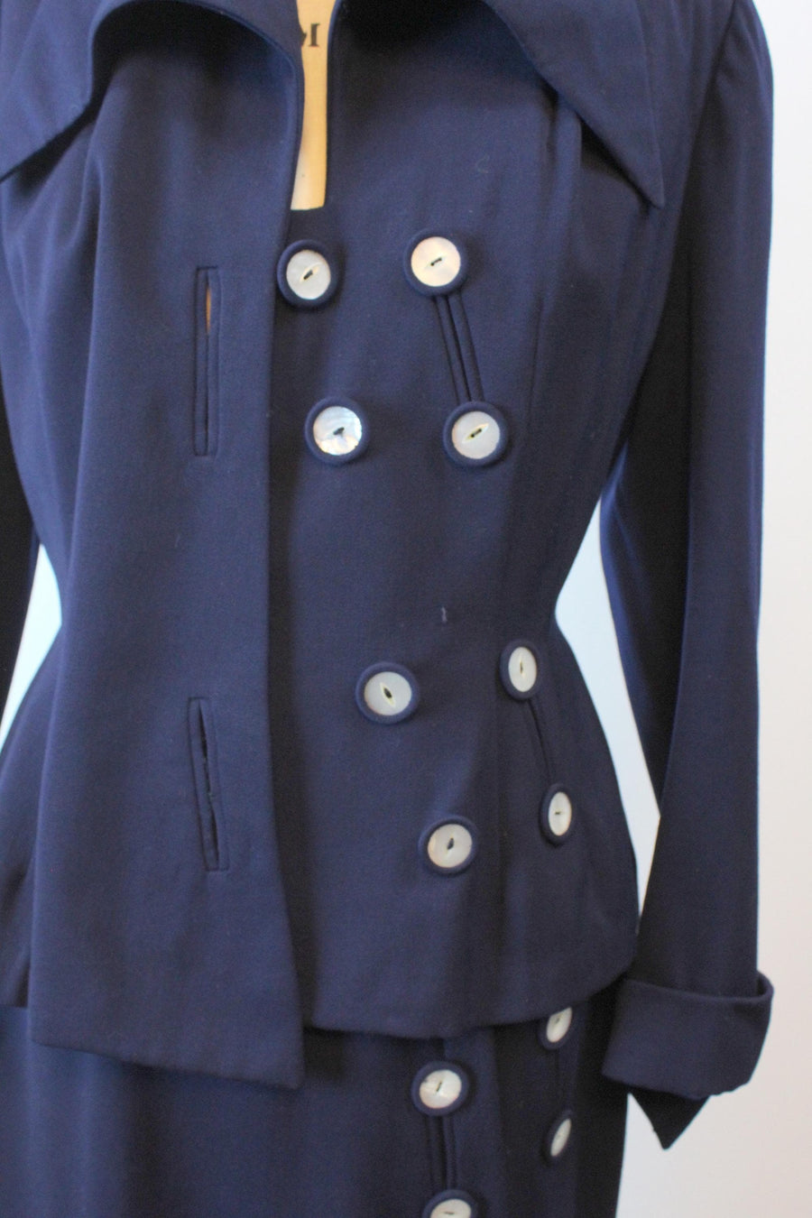 1950s 1951 documented LILLI ANN navy SUIT small medium | new fall winter