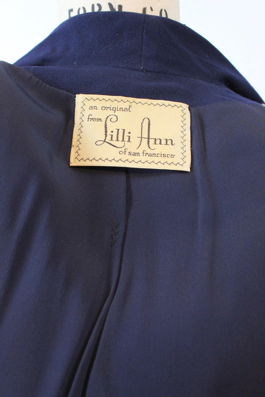 1950s 1951 documented LILLI ANN navy SUIT small medium | new fall winter