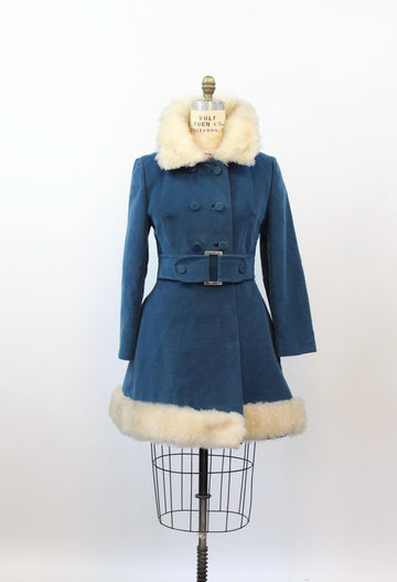 1960s COUNTRY PACER suede fur coat medium | new fall winter